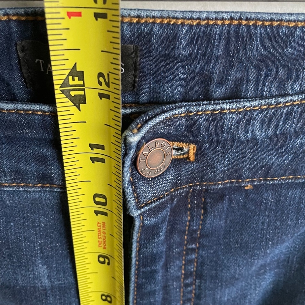 Talbots Straight Leg Cropped Cigarette Stovepipe Jeans in Medium Wash Size 14 - Picture 8 of 10